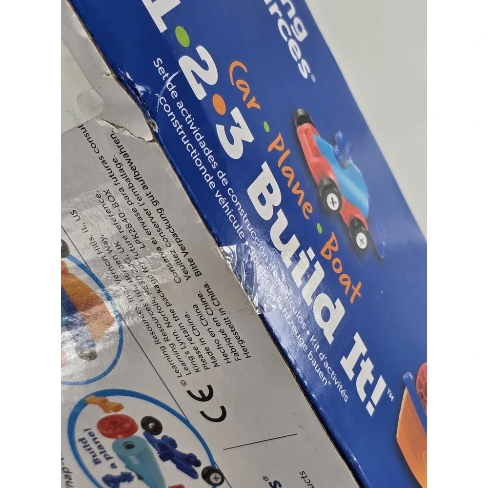 NEW SEALED Learning Resources STEM  1,2,3, Build It Car, Plane, Boat Kit Ages 2+